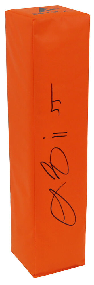 BRIPYL301 Lance Briggs Signed BSN Endzone Pylon Football, Orange
