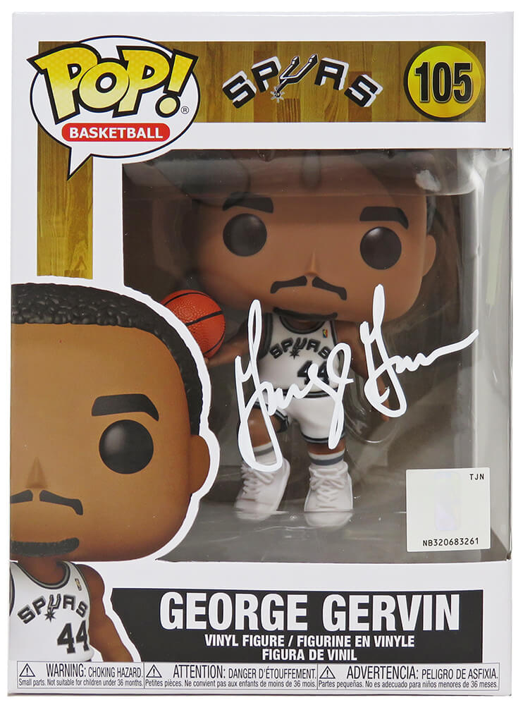 GERFUN201 George Gervin Signed San Antonio Spurs No.105 Funko Pop Doll