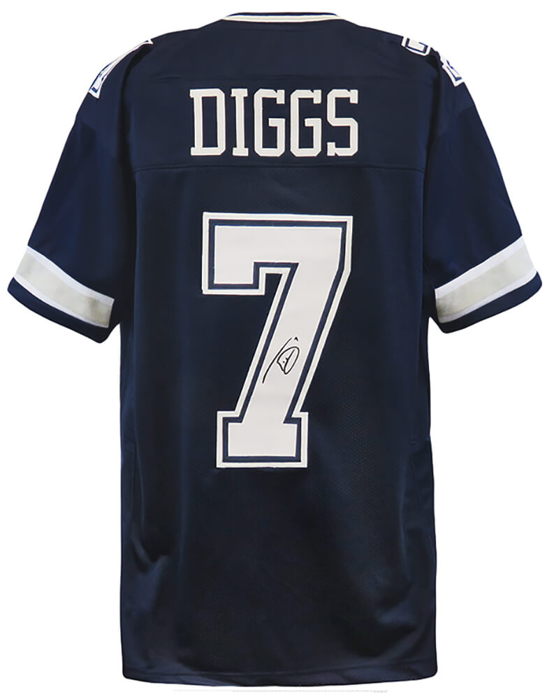 DIGJRY311 Trevon Diggs Signed Navy Custom Football Jersey - Extra Large