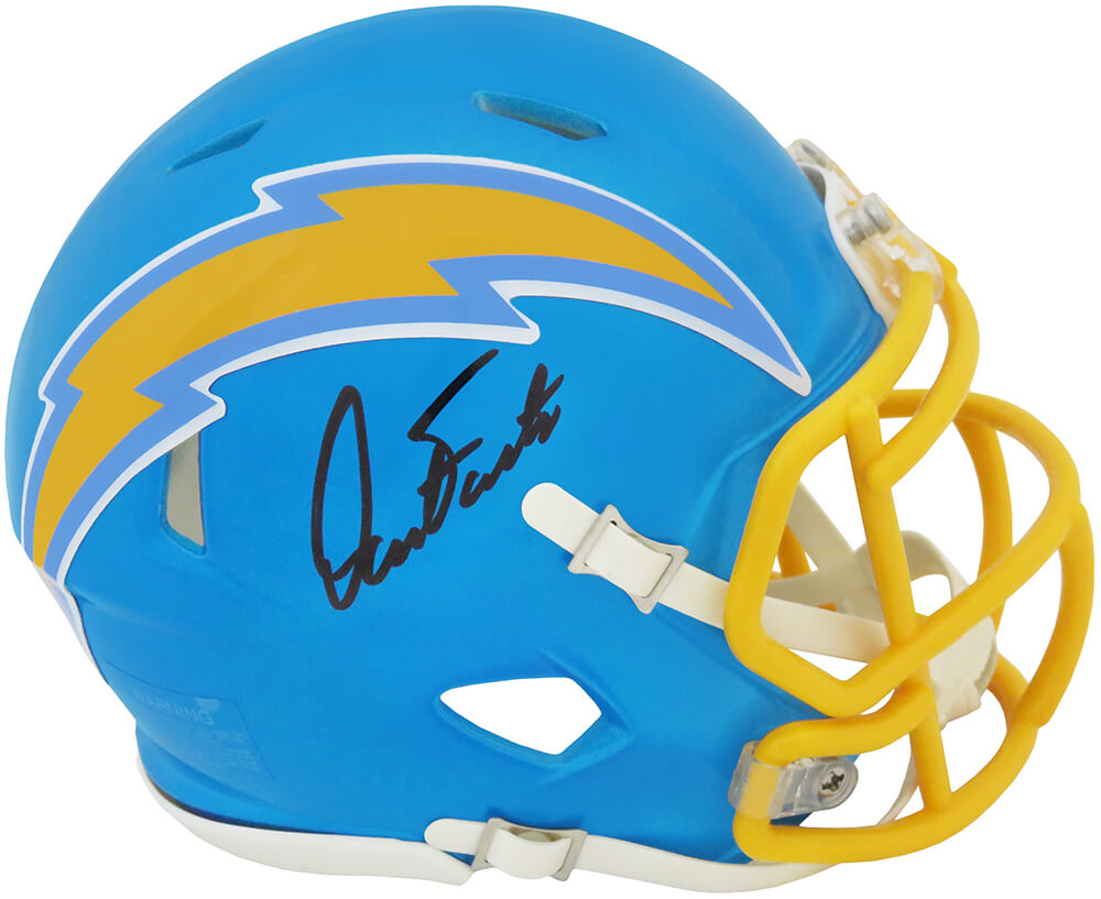 Picture of Schwartz Sports Memorabilia FOUMIN308 Dan Fouts Signed Chargers Flash Riddell Speed Mini Helmet - In Black