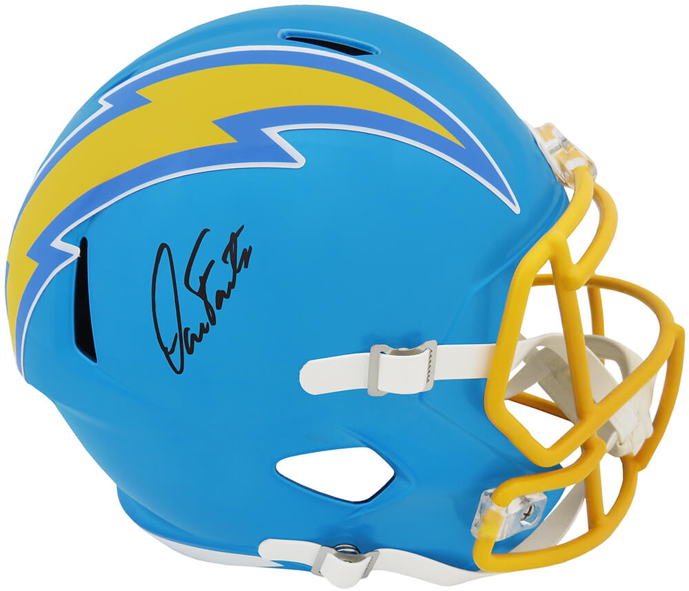 Picture of Schwartz Sports Memorabilia FOUREP315 Dan Fouts Signed Chargers Flash Riddell Full Size Speed Replica Helmet - In Black