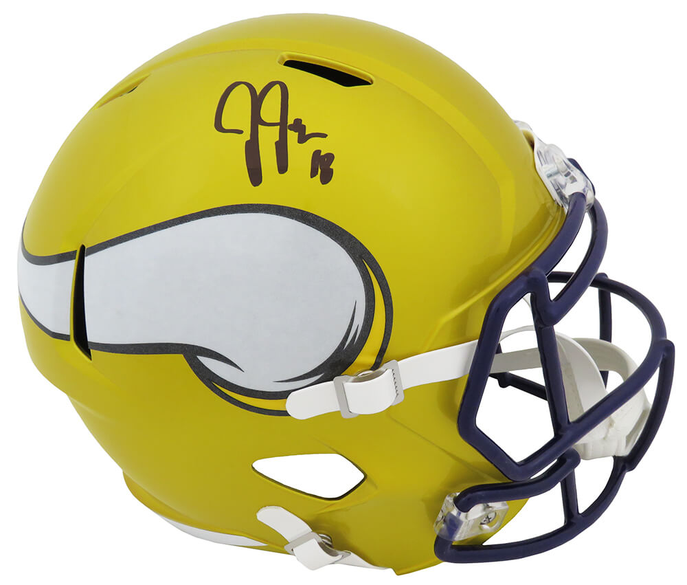 Schwartz Sports Memorabilia YOUMIN323 Jack Youngblood Signed Los Angeles Rams Throwback Riddell Speed Mini Helmet with HF 2001 Inscription