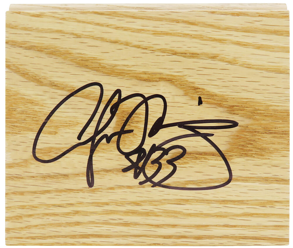 MOUFLO200 5 x 6 in. Alonzo Mourning Signed Wood Floor Piece