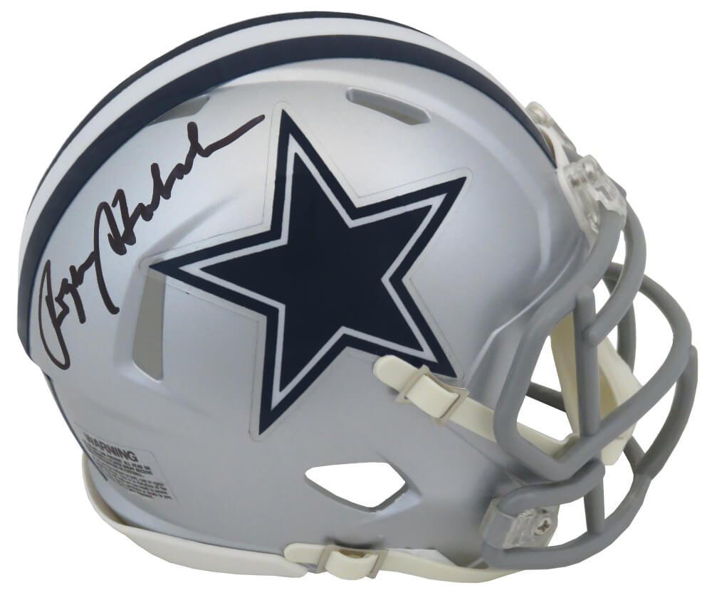 STAMIN327 Roger Staubach Signed Cowboys Riddell Speed Mini Helmet