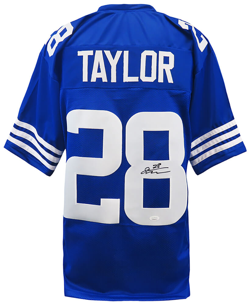 Picture of Schwartz Sports Memorabilia TAYJRY345 Jonathan Taylor Signed Custom Football Jersey JSA&#44; Blue