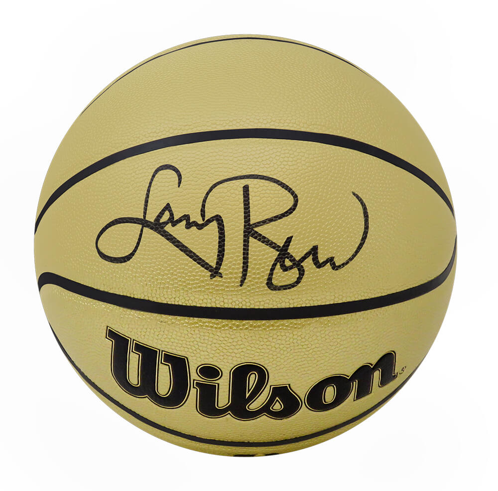 BIRBSK224 Larry Bird Signed Wilson Gold NBA Basketball