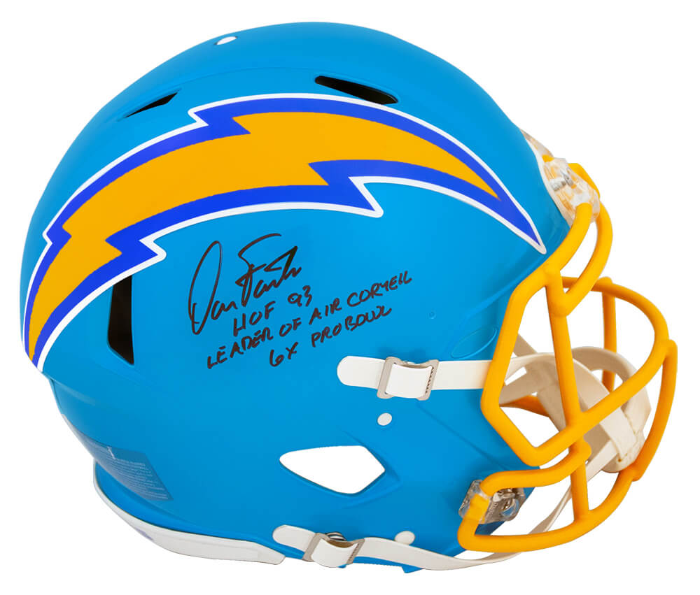 Picture of Schwartz Sports Memorabilia FOUPRO300 Dan Fouts Signed Chargers FLASH Riddell Full Size Authentic ProLine Speed Helmet with 3-Inscriptions