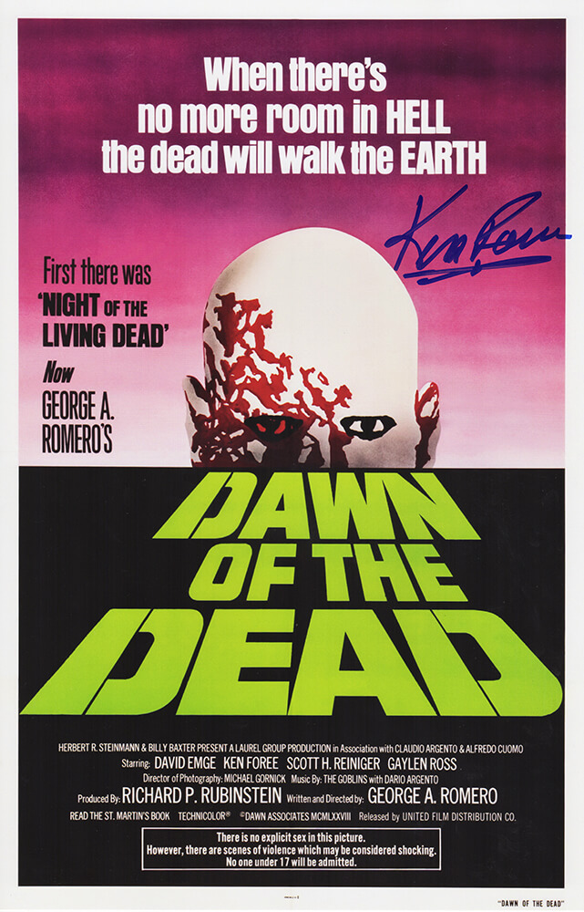 Picture of Schwartz Sports Memorabilia FORPST500 11 x 17 in. Ken Foree Signed Dawn of the Dead Movie Poster