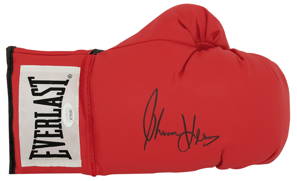 HEAGLV502 Thomas Hearns Signed Everlast Boxing Glove - JSA, Red -  Schwartz Sports Memorabilia