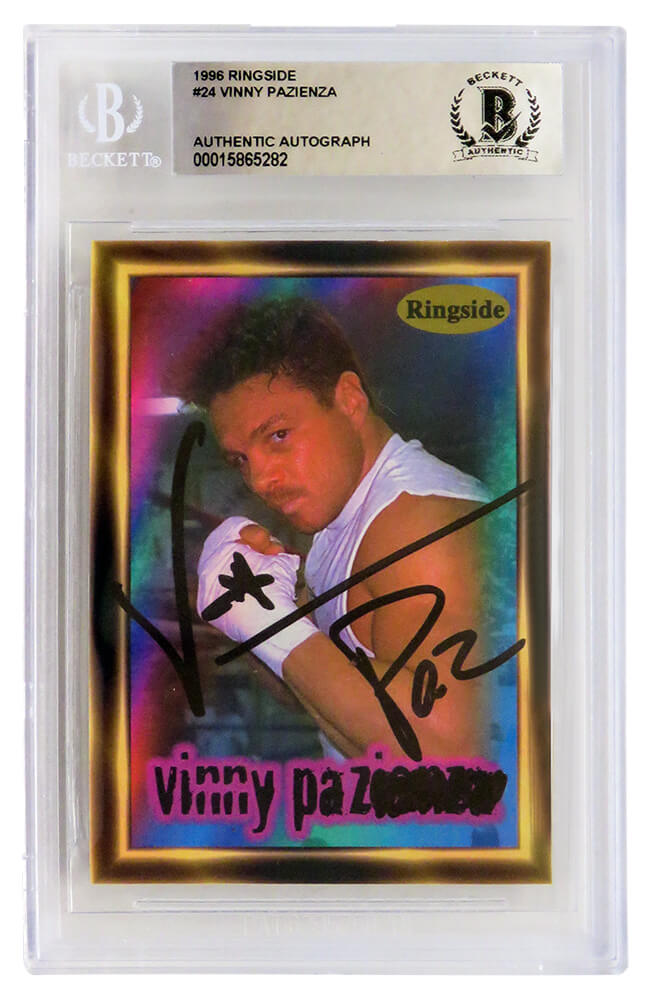 Picture of Schwartz Sports Memorabilia PAZCAR505 Vinny Paz Pazienza Signed 1996 Ringside Boxing Card - No.24