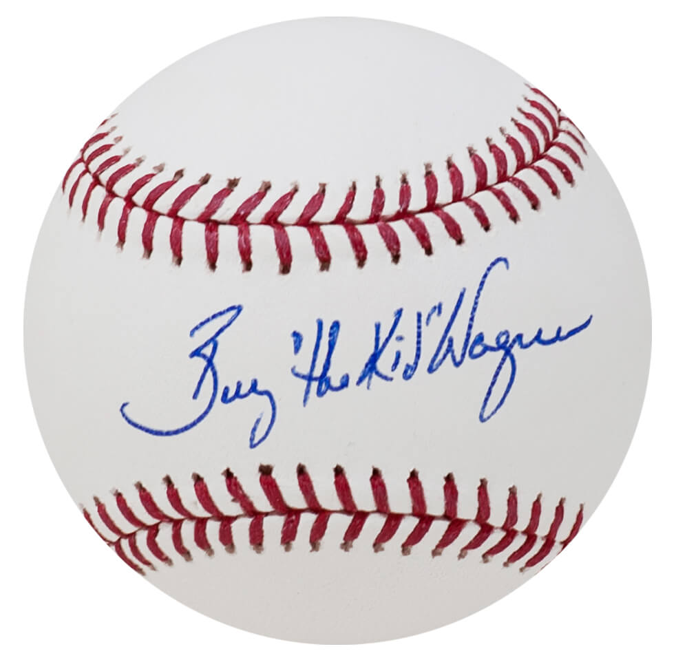 WAGBSB102 Billy Wagner Signed Rawlings Official MLB Baseball with the Kid