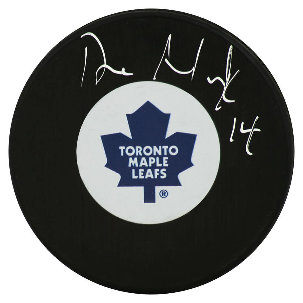 Picture of Schwartz Sports Memorabilia ANDPUC422 Dave Andreychuk Signed Maple Leafs Logo Hockey Puck