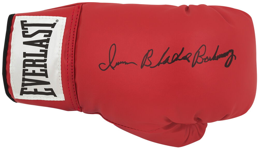 BARGLV505 Iran Barkley Signed Everlast Red Full Size Boxing Glove with Blade - Left-Hand -  Schwartz Sports Memorabilia