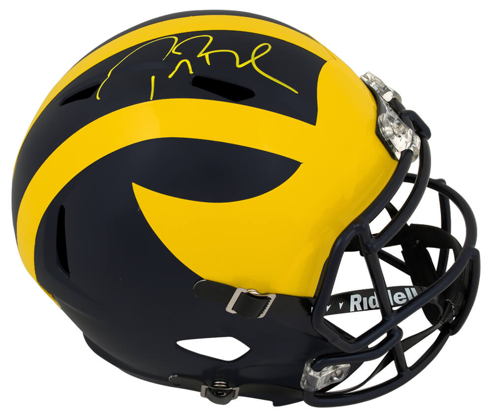 BRAREP352 Tom Brady Signed Michigan Wolverines Riddell Full Size Speed Replica Helmet - Fanatics -  Schwartz Sports Memorabilia