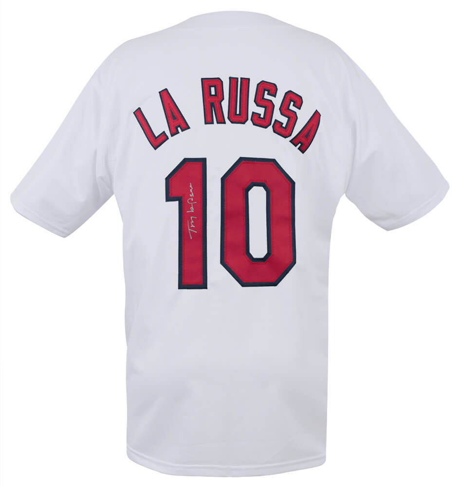 LARJRY101 Tony LaRussa Signed White Custom Baseball Jersey