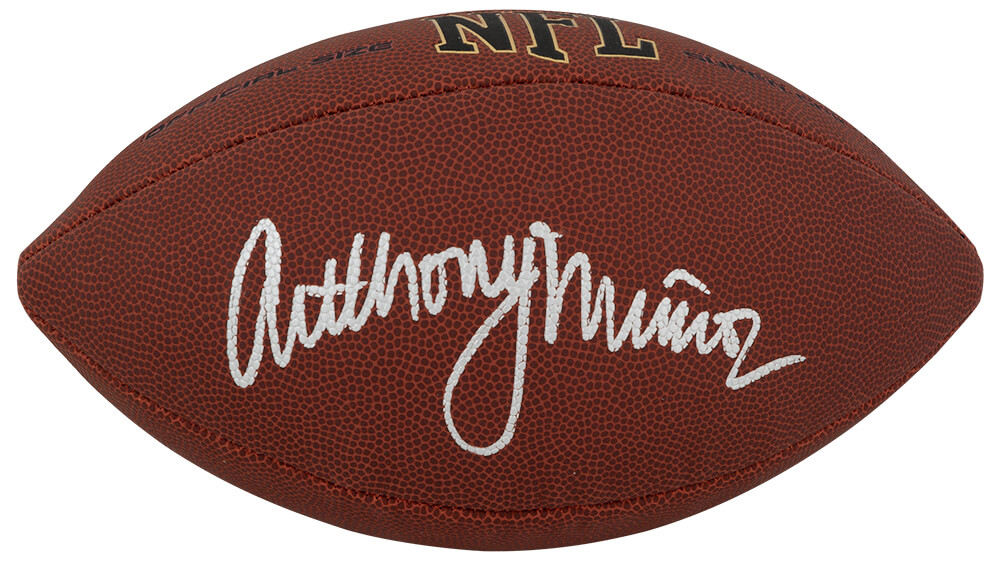 MUNFTB302 Anthony Munoz Signed Wilson Super Grip Full Size NFL Football