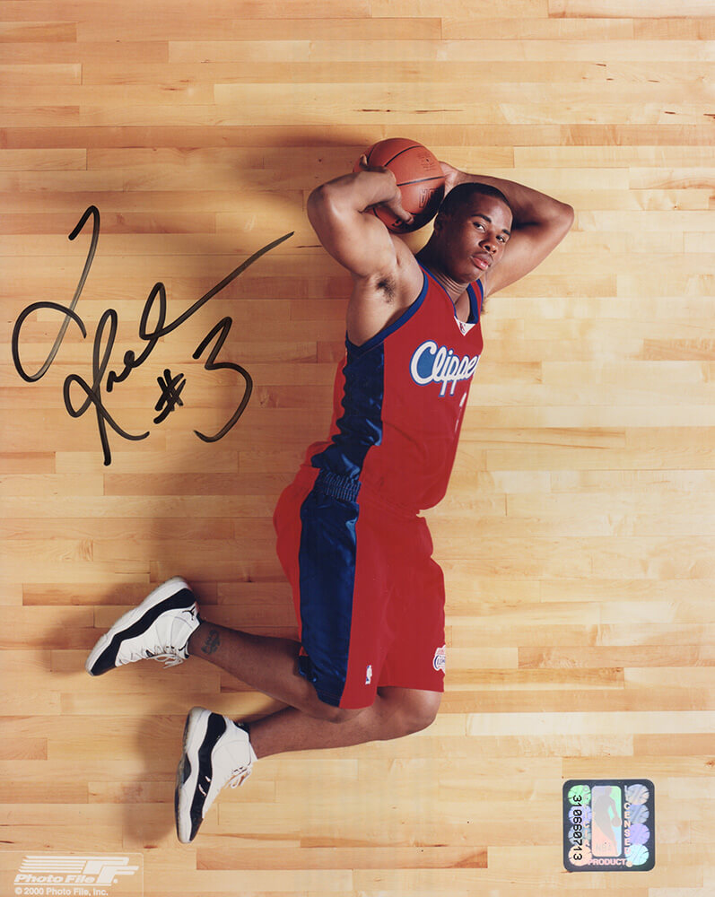 Picture of Schwartz Sports Memorabilia RIC08P202 Quentin Richardson Signed Clippers Hardwood Floor Pose 8 x 10 in. Photo