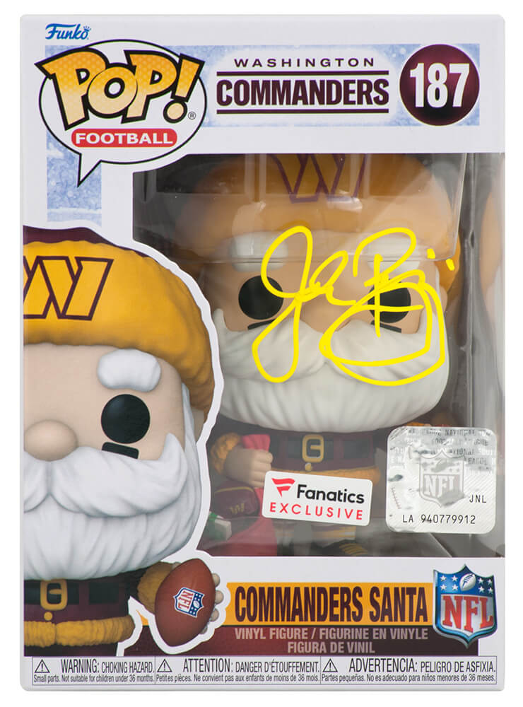 RIGFUN300 John Riggins Signed Washington Commanders SANTA Funko Pop Doll No.187
