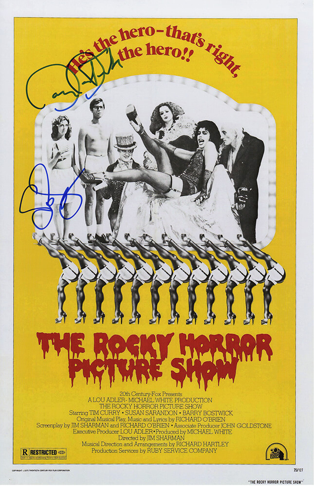 Picture of Schwartz Sports Memorabilia SARPST512 Susan Sarandon & Barry Bostwick Dual Signed The Rocky Horror Picture Show 11 x 17 in. Movie Poster