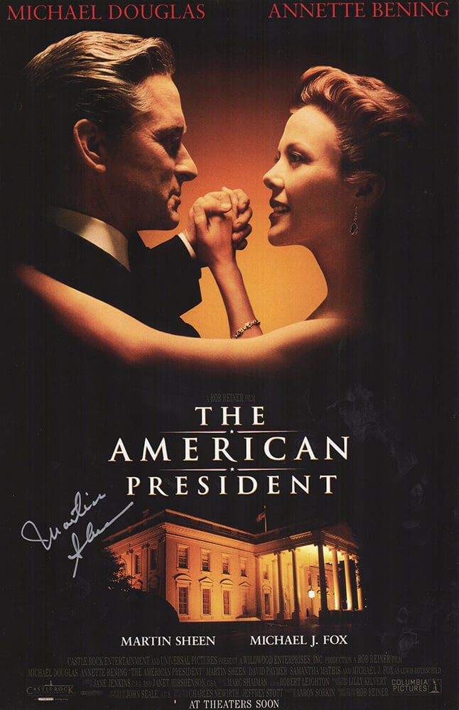 Picture of Schwartz Sports Memorabilia SHEPST531 Martin Sheen Signed The American President 11 x 17 in. Movie Poster
