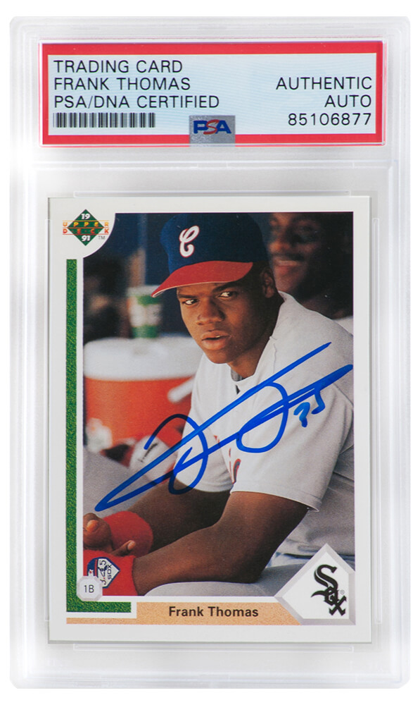 THOCAR118 Frank Thomas Signed White Sox 1991 Upper Deck Baseball Card No.246 - PSA & DNA Encapsulated