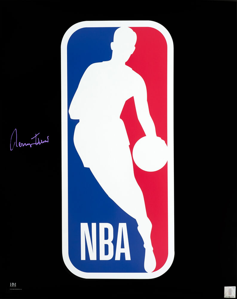 Picture of Schwartz Sports Memorabilia WES16P200 Jerry West Signed NBA Logo Image 16 x 20 in. Photo