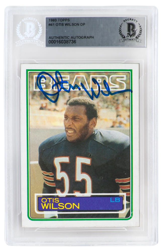Picture of Schwartz Sports Memorabilia WILCAR310 No.41 Otis Wilson Signed Chicago Bears 1983 Topps Rookie Football Card&#44; Beckett Encapsulated