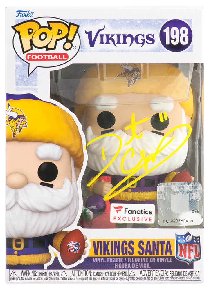 CULFUN300 Daunte Culpepper Signed Minnesota Vikings Santa Funko Pop Doll No.198