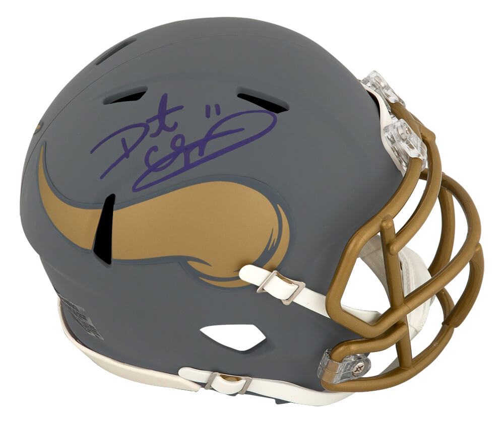 CULMIN316 Daunte Culpepper Signed Minnesota Vikings Slate Riddell Speed Mini Helmet