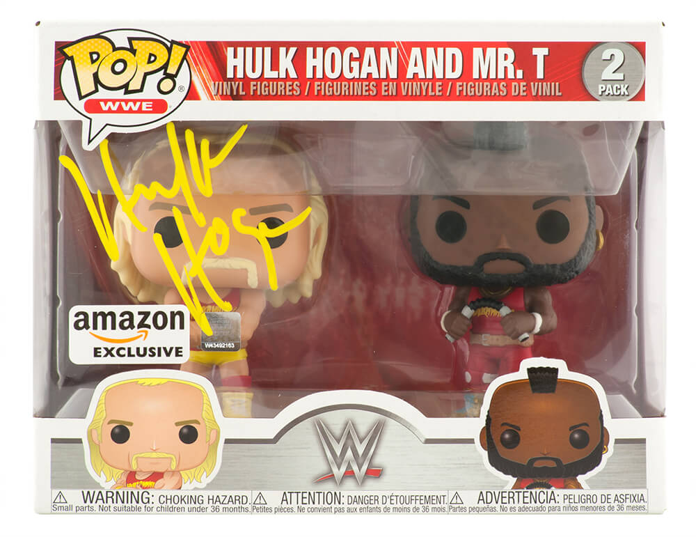 HOGFUN500 Hulk Hogan Signed WWE Hulk Hogan & Mr. T Funko Pop Doll
