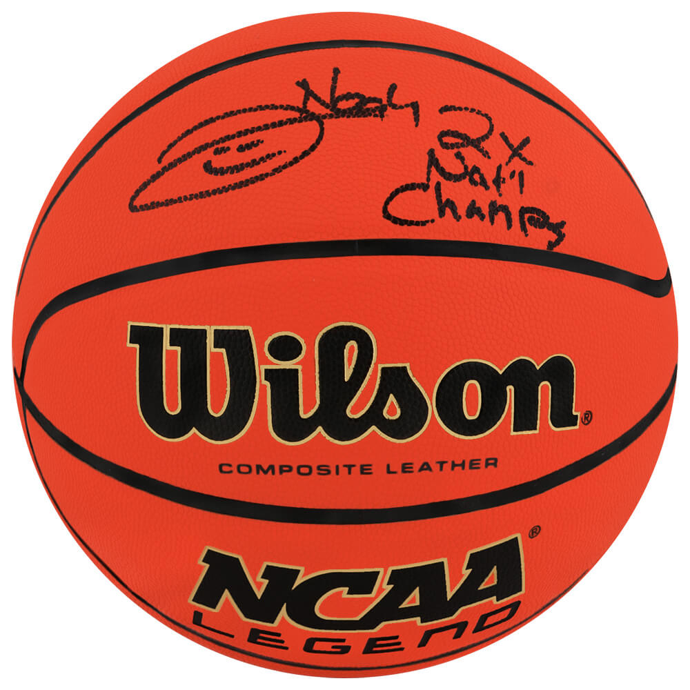 Picture of Schwartz Sports Memorabilia NOABSK205 Joakim Noah Signed Wilson NCAA Basketball with 2x Natl Champs