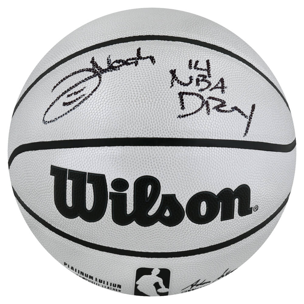 NOABSK206 Joakim Noah Signed Wilson Platinum NBA Basketball with 14 NBA DPOY