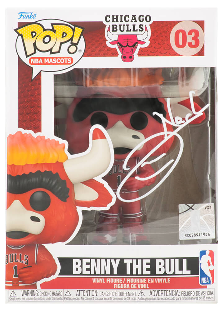 NOAFUN200 Joakim Noah Signed Chicago Bulls Benny the Bull Mascot Funko Pop Doll No.3