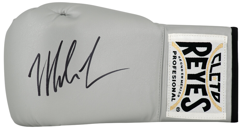 TYSGLV515 Mike Tyson Signed Cleto Reyes Silver Boxing Glove