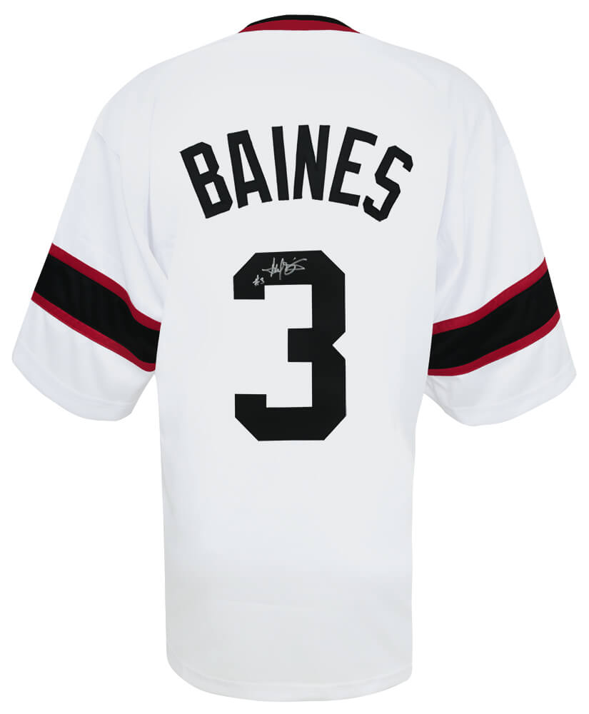 BAIJRY100 Harold Baines Signed White Throwback Custom Baseball Jersey