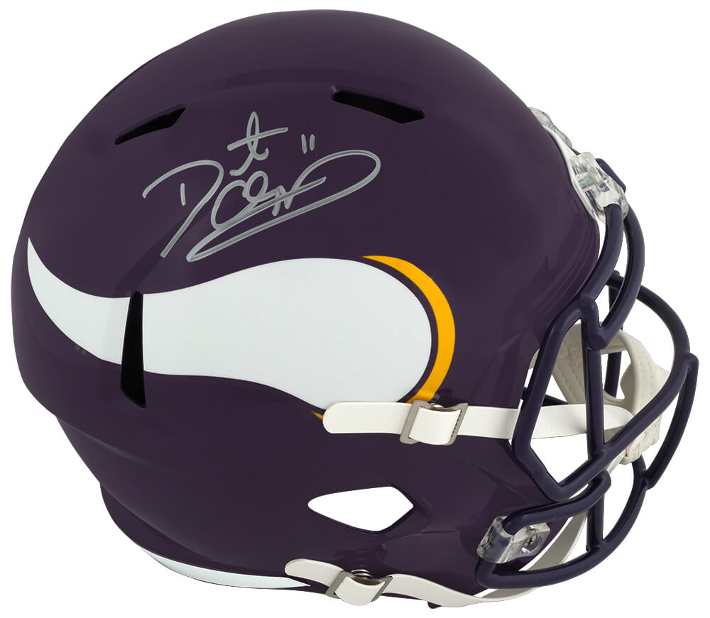 CULREP307 Daunte Culpepper Signed Minnesota Vikings Throwback Riddell Full Size Speed Replica Helmet
