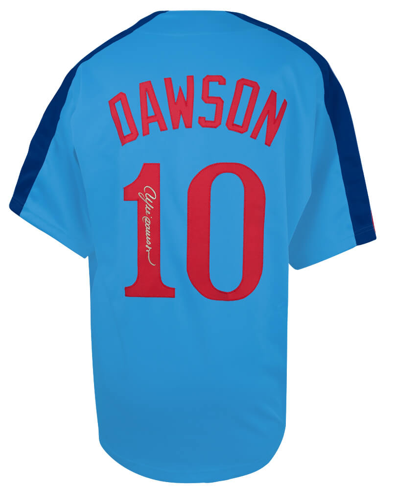DAWJRY105 Andre Dawson Signed Baby Blue Throwback Custom Baseball Jersey