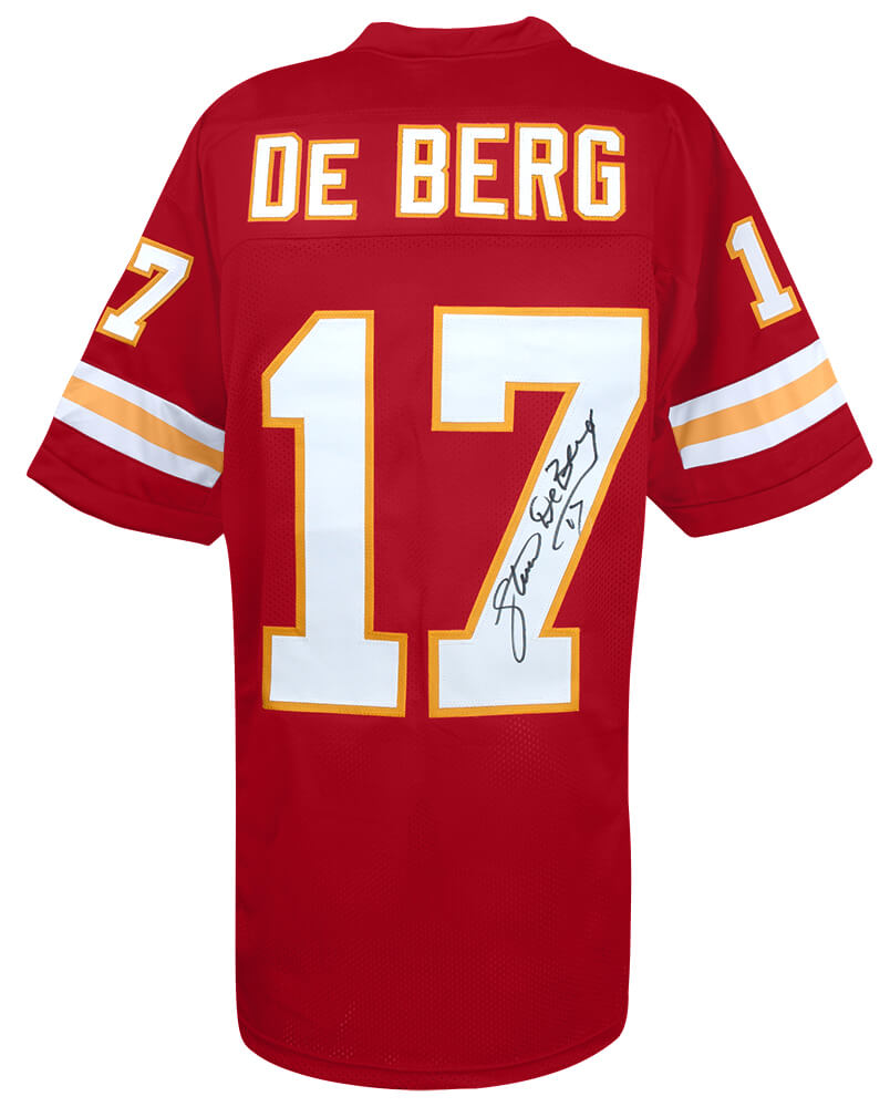 DEBJRY301 Steve DeBerg Signed Red Custom Football Jersey