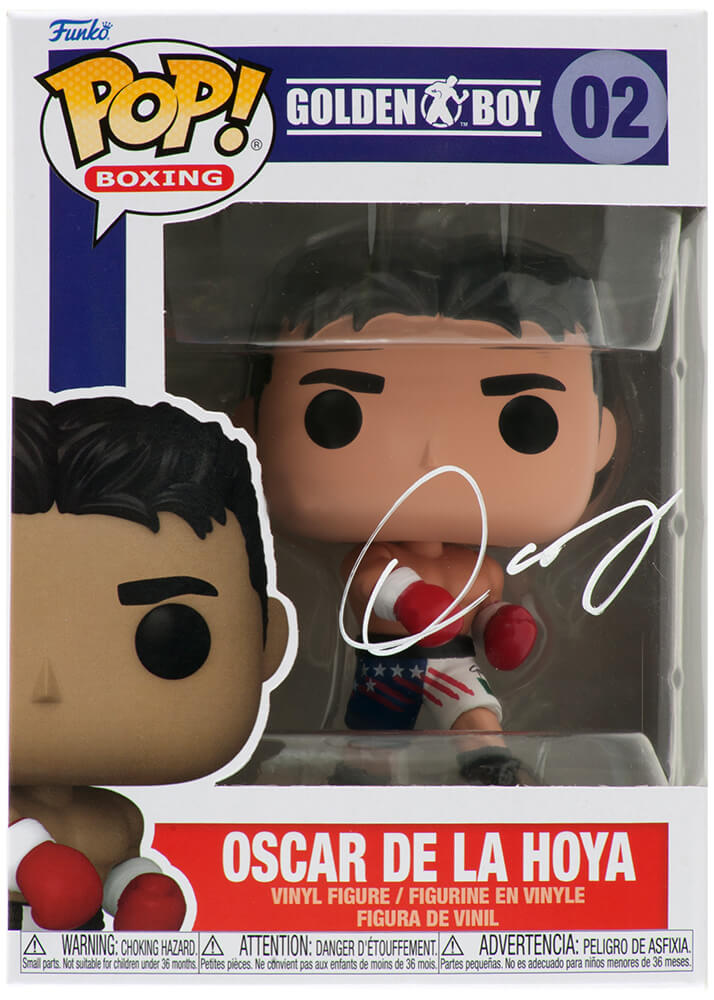DELFUN500 Oscar De La Hoya Signed Golden Boy Boxing Funko Pop Doll No.02