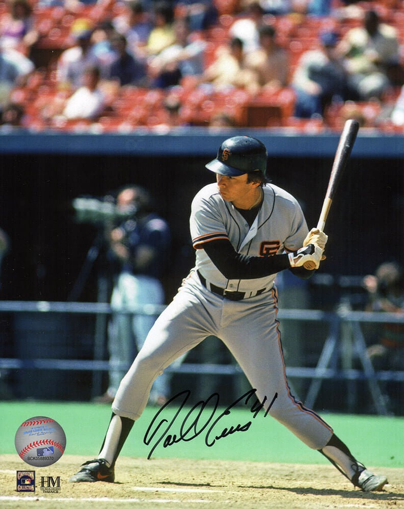 EVA08P100 8 x 10 in. Darrell Evans Signed San Francisco Giants Batting Action Photo