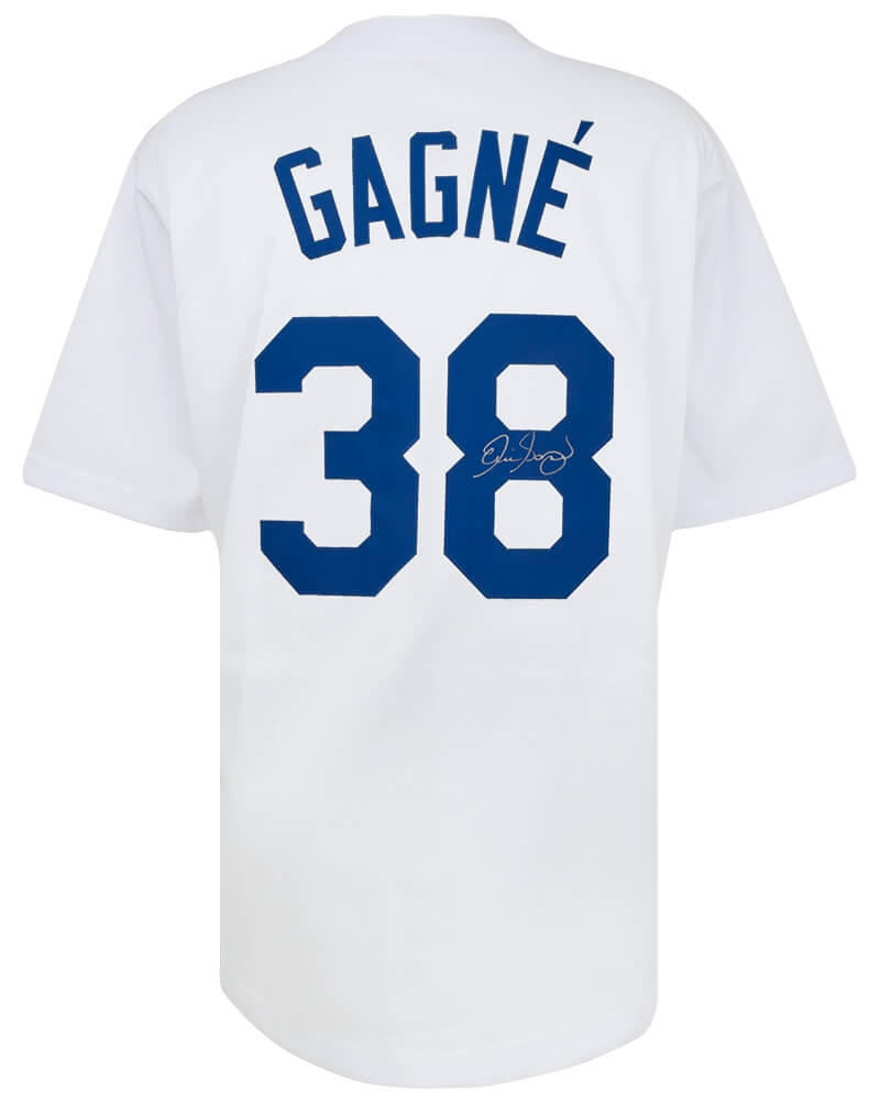 GAGJRY100 Eric Gagne Signed White Custom Baseball Jersey