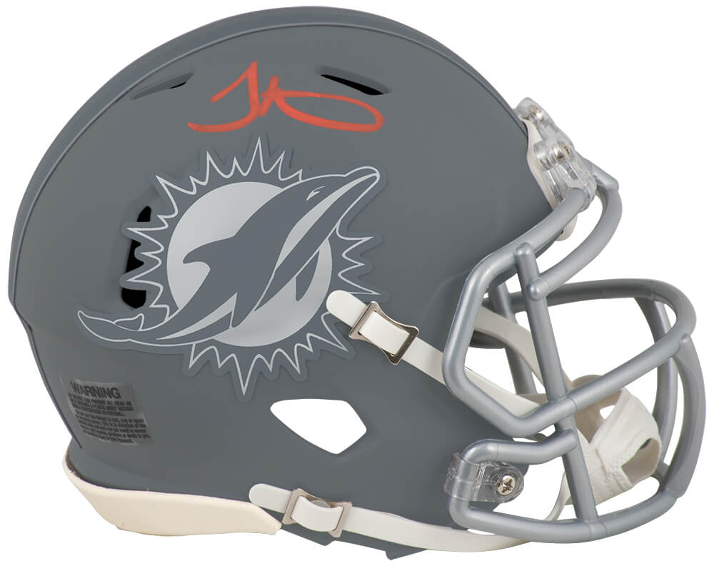 HILMIN339 Tyreek Hill Signed Miami Dolphins Slate Riddell Speed Mini Helmet