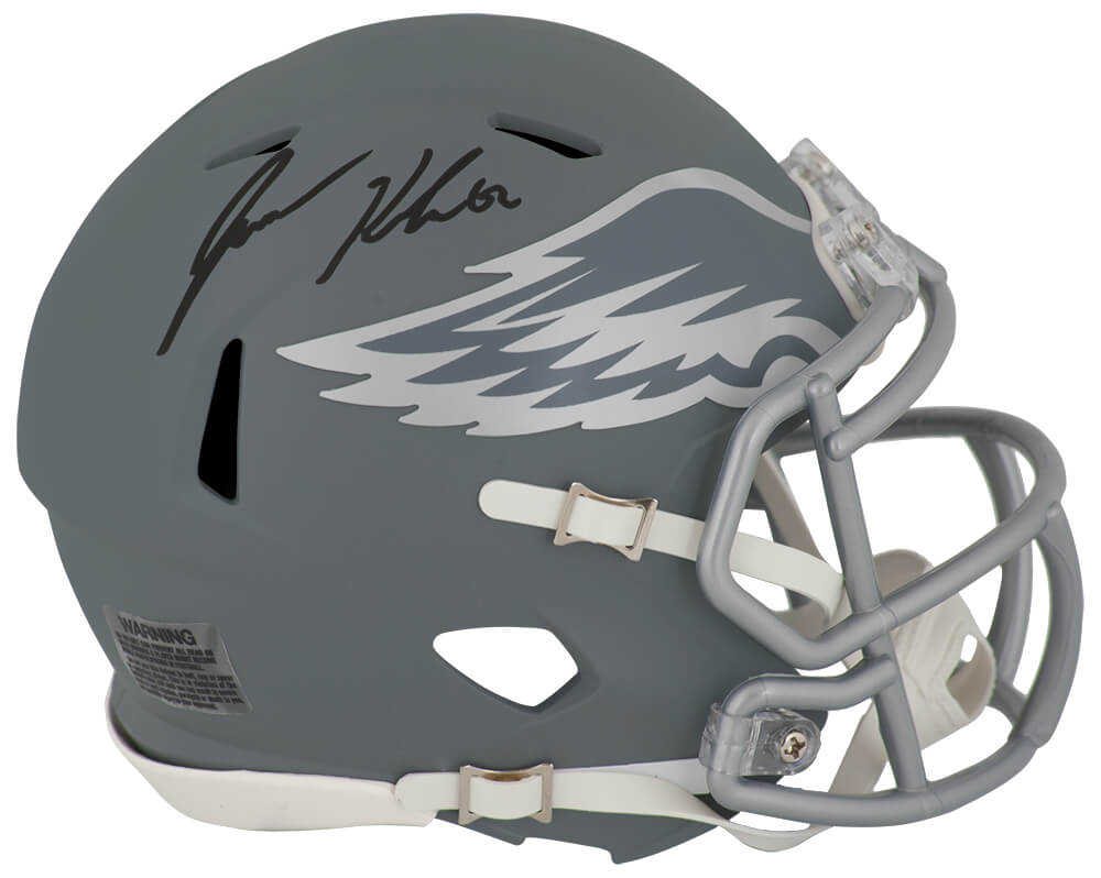 KELMIN330 Jason Kelce Signed Philadelphia Eagles Slate Riddell Speed Mini Helmet