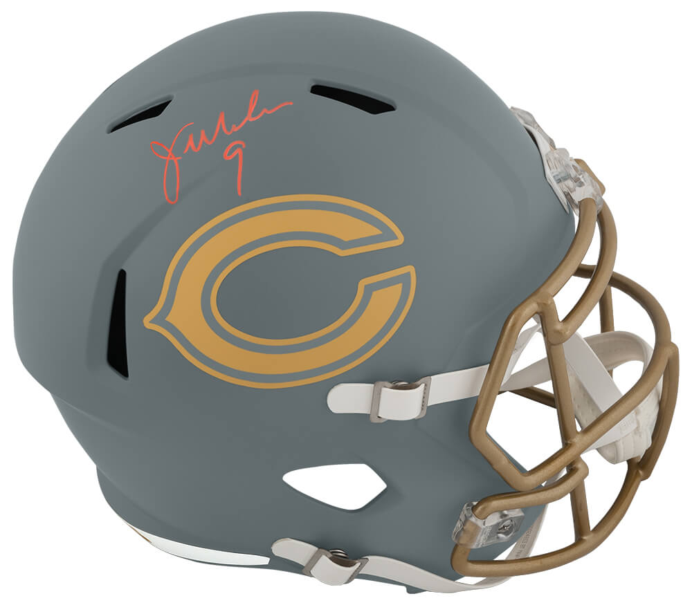 MCMREP310 Jim McMahon Signed Chicago Bears Slate Riddell Full Size Speed Replica Helmet