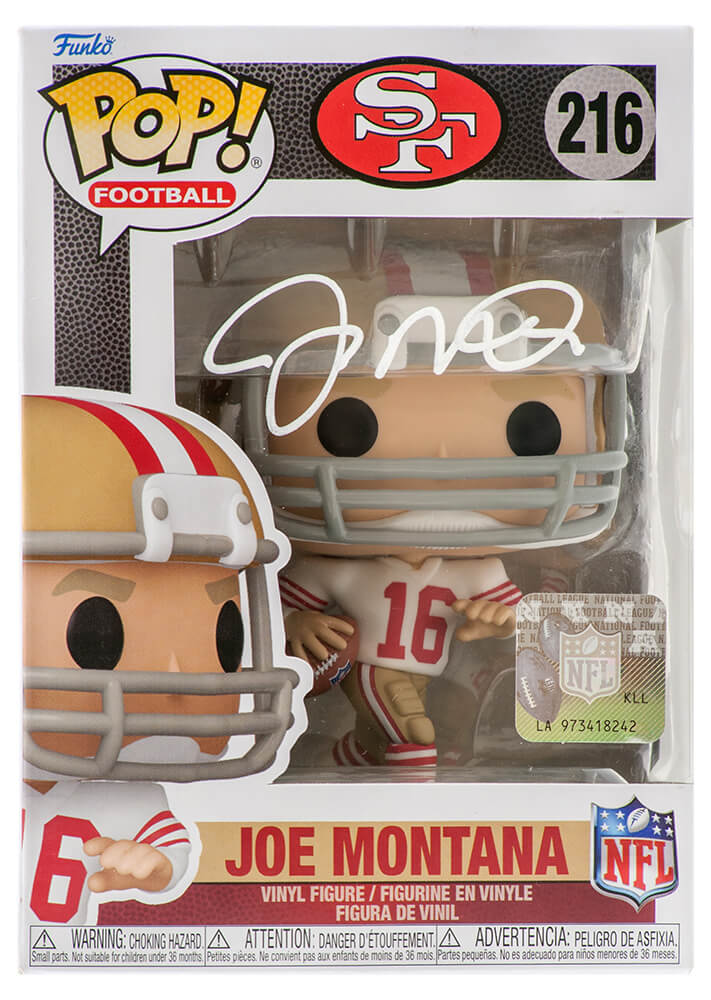 MONFUN301 Joe Montana Signed San Francisco 49ers NFL Funko Pop Doll No.216 - Fanatics