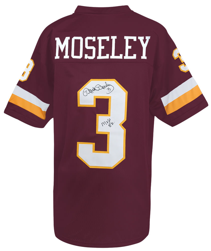 MOSJRY310 Mark Moseley Signed Maroon Throwback Custom Football Jersey with MVP 82