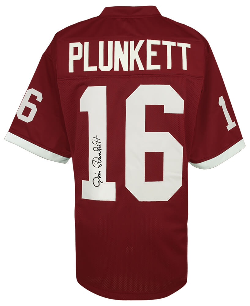 PLUJRY310 Jim Plunkett Signed Maroon Throwback Custom College Football Jersey