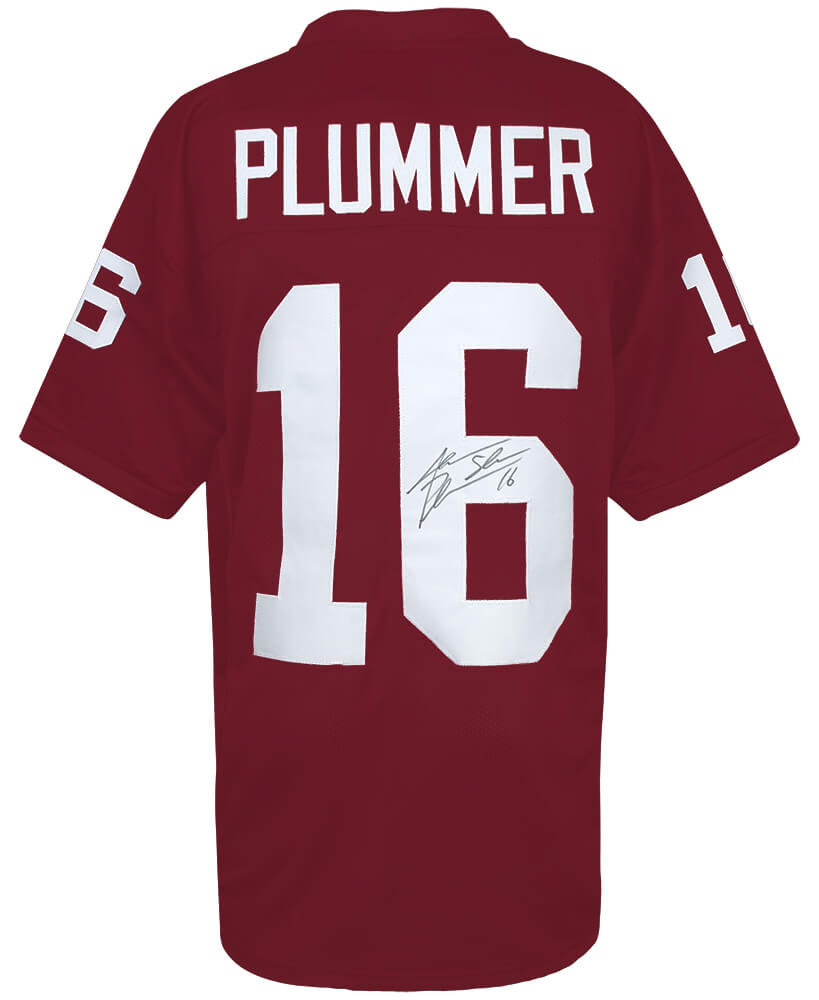 PLUJRY320 Jake Plummer Signed Red Custom Football Jersey with Snake