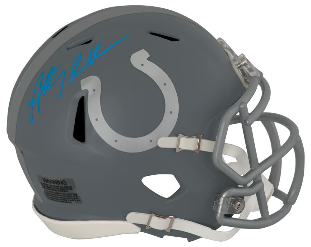 RICMIN351 Anthony Richardson Signed Indianapolis Colts Slate Riddell Speed Mini Helmet - Fanatics