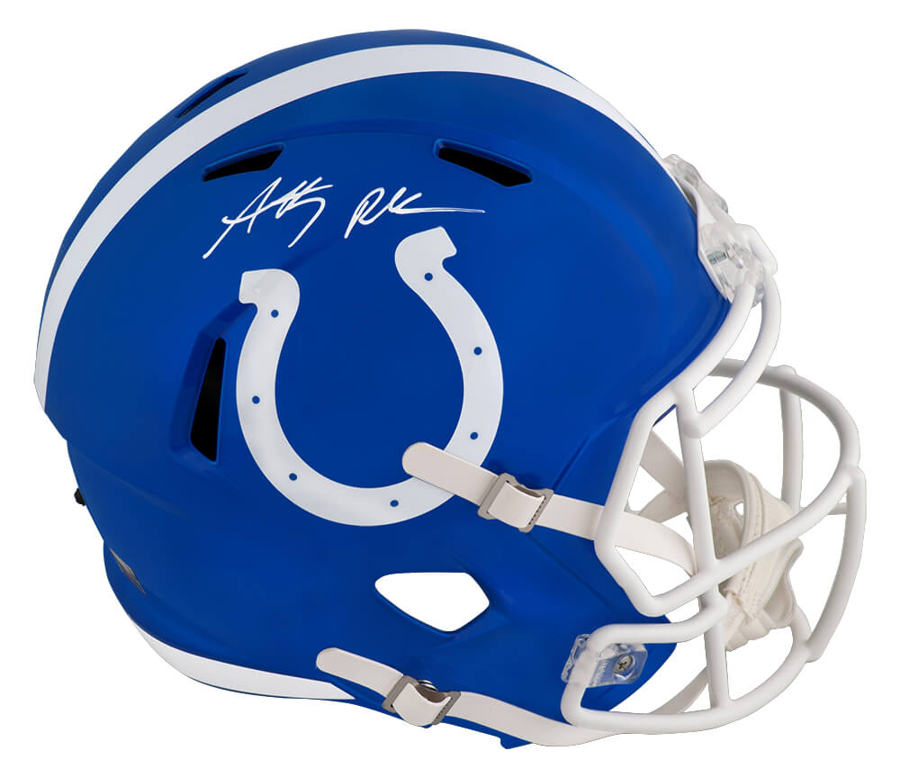 RICREP332 Anthony Richardson Signed Indianapolis Colts Flash Riddell Full Size Speed Replica Helmet - Fanatics